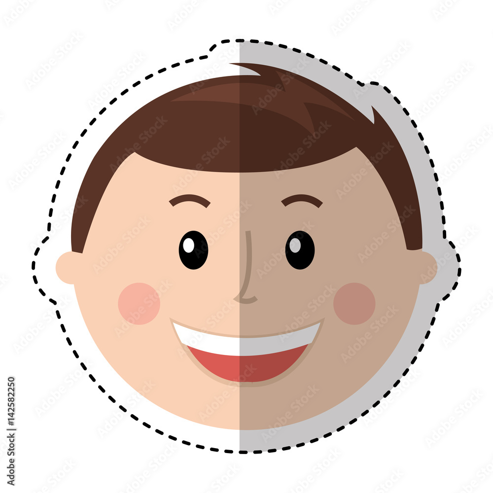 Obraz premium man avatar character icon vector illustration design