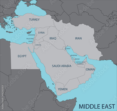 Middle East political map