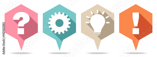 Speechbubbles Combs Question, Work, Idea & Answer Retro