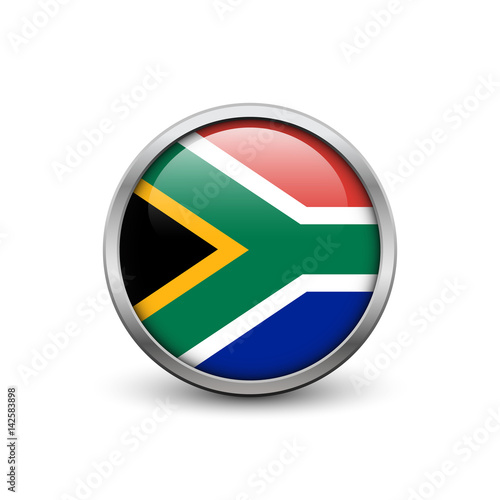 Flag of South Africa, button with metal frame and shadow Free Download Flag of South Africa, button with metal frame and shadow - GFXLoad