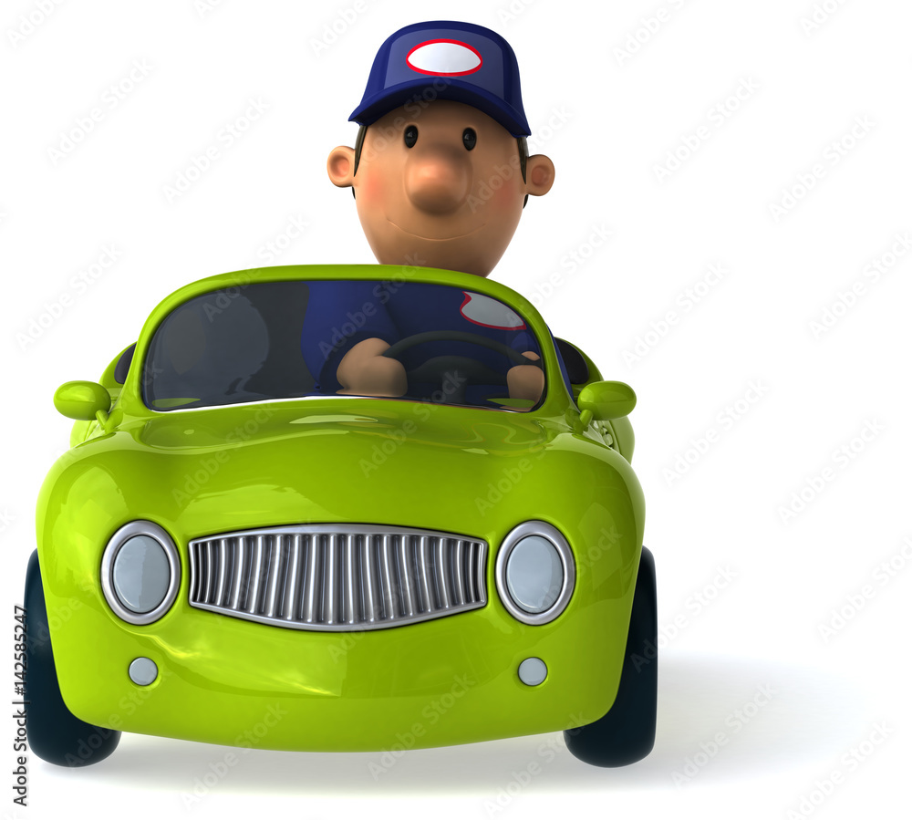 Fun mechanic - 3D Illustration Fun mechanic - 3D Illustration