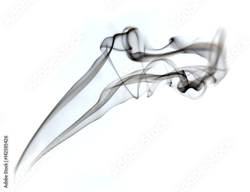 a cloud of cigarette smoke on a white background