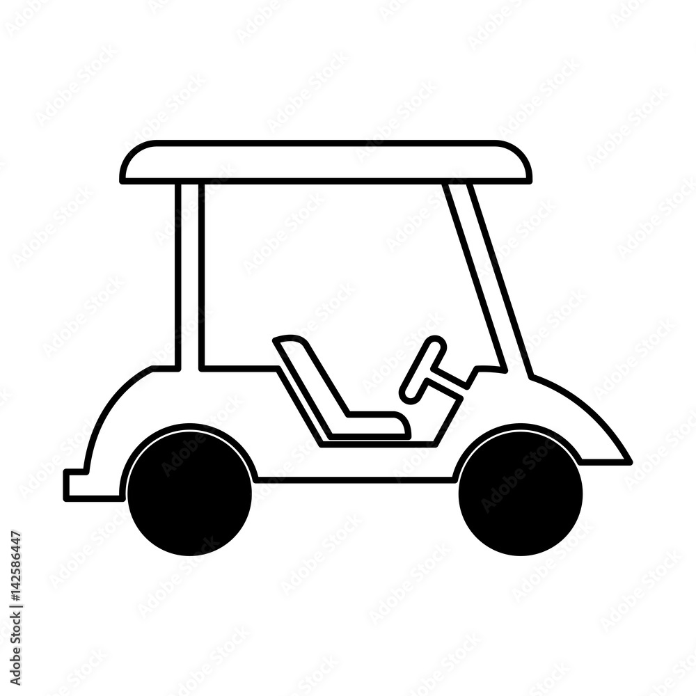 golf cart isolated icon vector illustration design