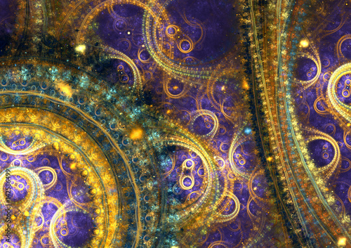 Purple abstract fractal machine