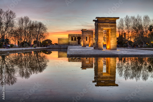 Templo de Debod Madrid España Atardecer photo