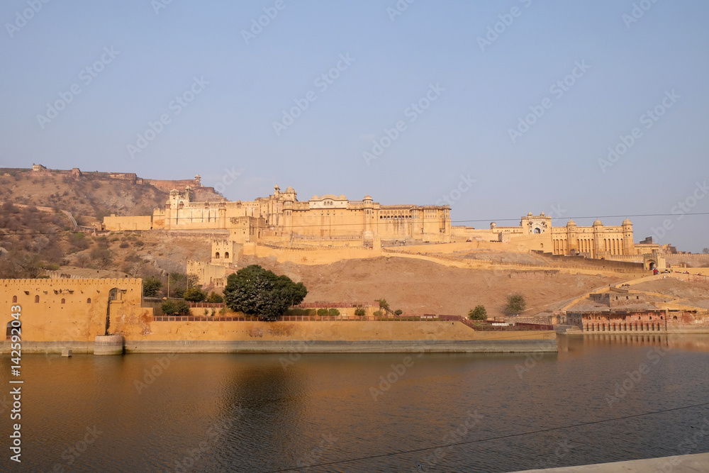 Fototapeta premium Amber Fort in Jaipur, Rajasthan, India