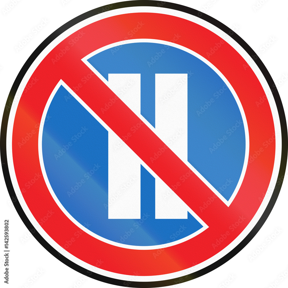 Road sign used in Belarus - No parking on even calendar days Road sign used in Belarus - No parking on even calendar days