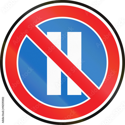 Free Download Road sign used in Belarus - No parking on even calendar days - GFXLoad