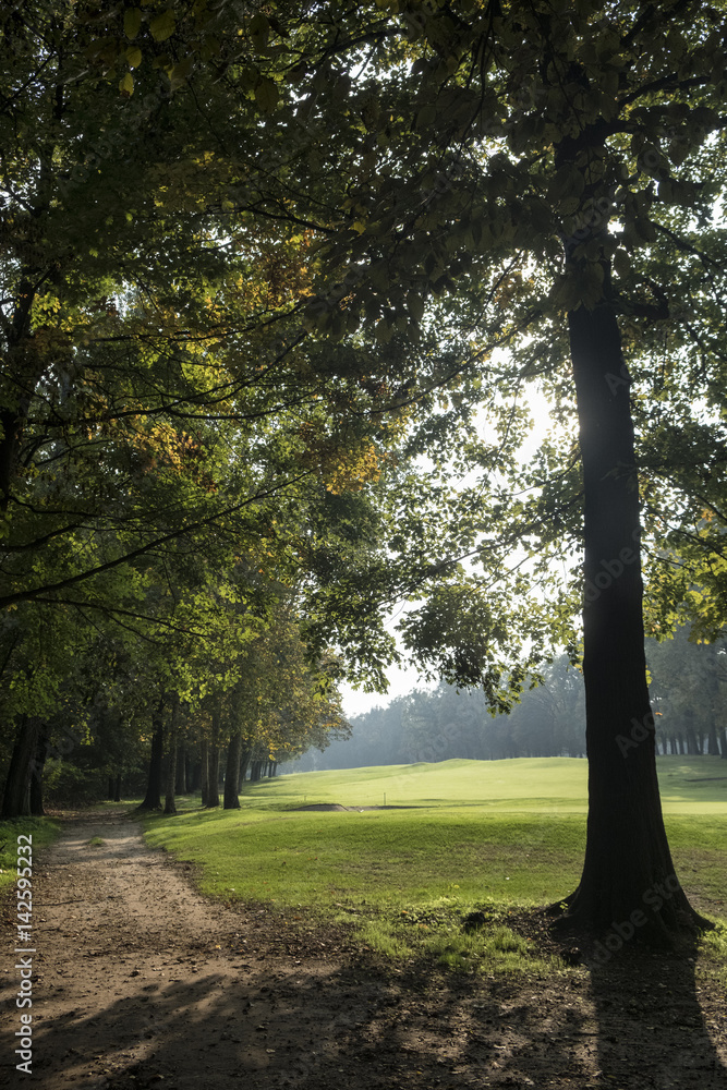 Obraz premium Monza (Italy): the park at fall