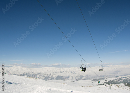 Snowy mountains, activity, alpine, alps, beautiful, blue, cold, europe