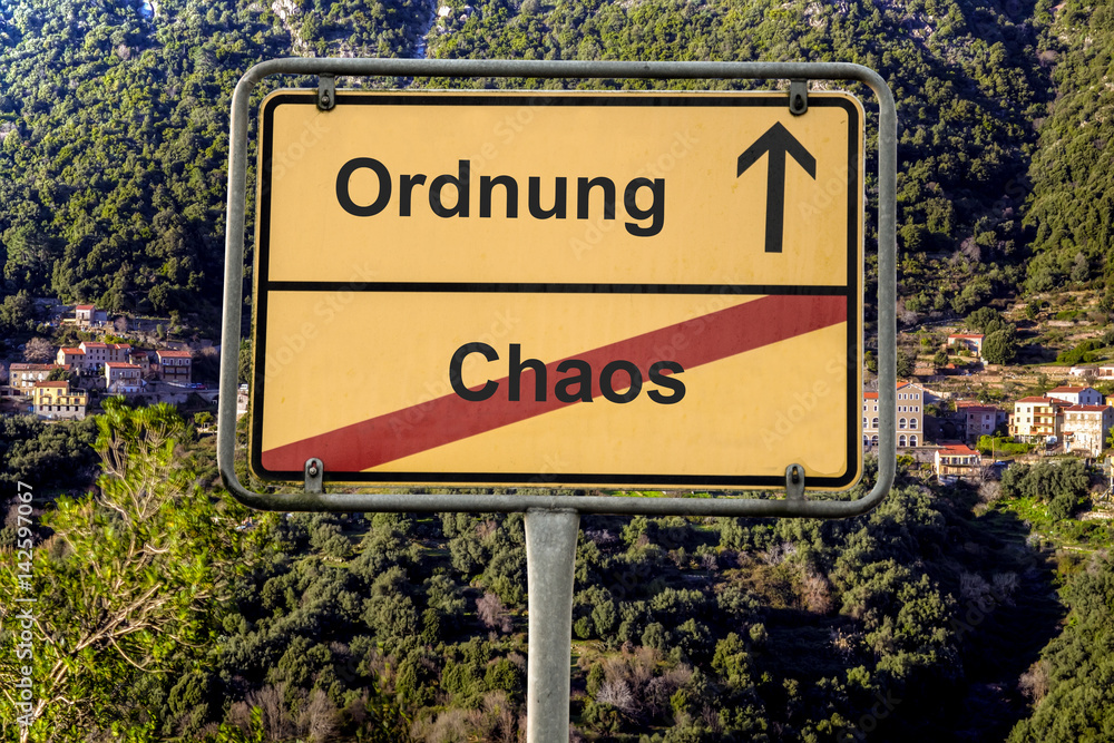 Obraz premium Schild 186 - Ordnung