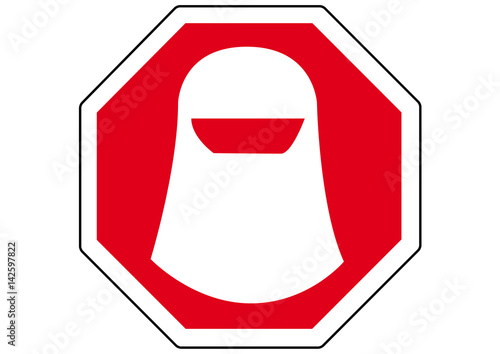 Stoppschild Burka