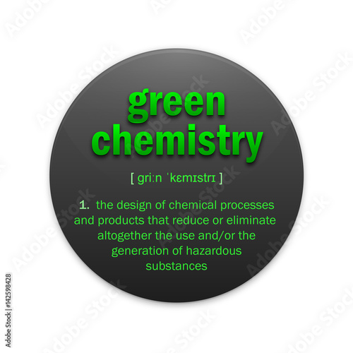 GREEN CHEMISTRY icon with definition
