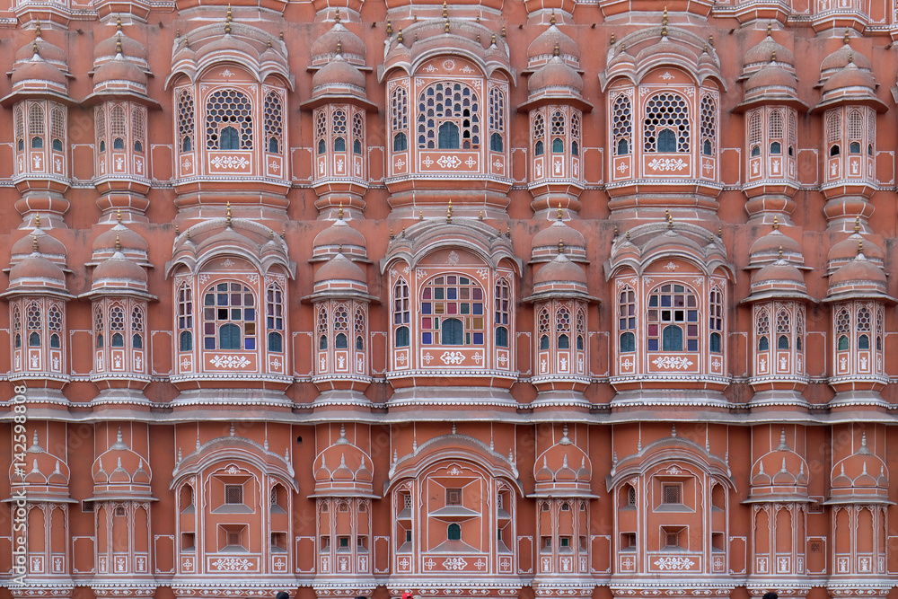 Hawa Mahal, Winds Palace in Jaipur, Rajasthan, India. Jaipur is the capital and the largest city of Rajasthan Hawa Mahal, Winds Palace in Jaipur, Rajasthan, India. Jaipur is the capital and the largest city of Rajasthan