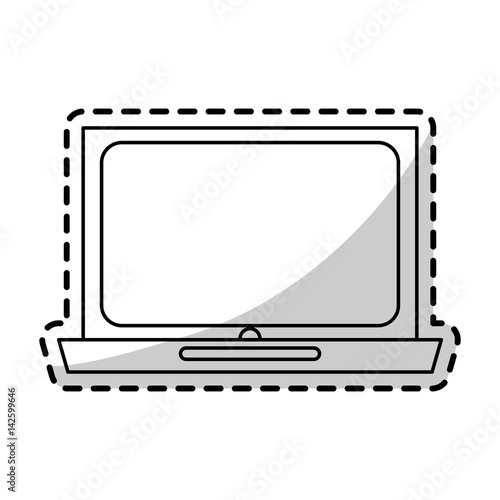 laptop computer icon image vector illustration design 