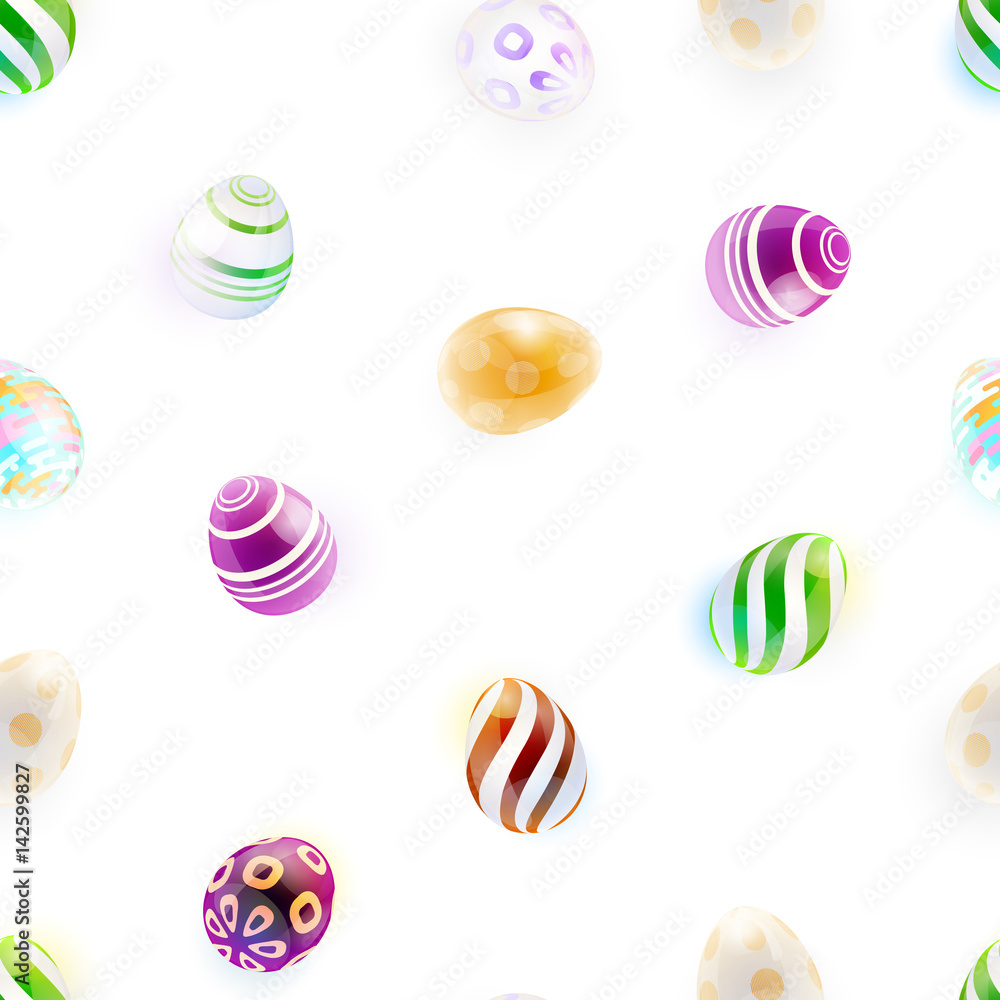 Seamless pattern with easter eggs. Seamless pattern with easter eggs.