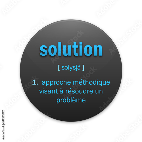Icône SOLUTION avec définition