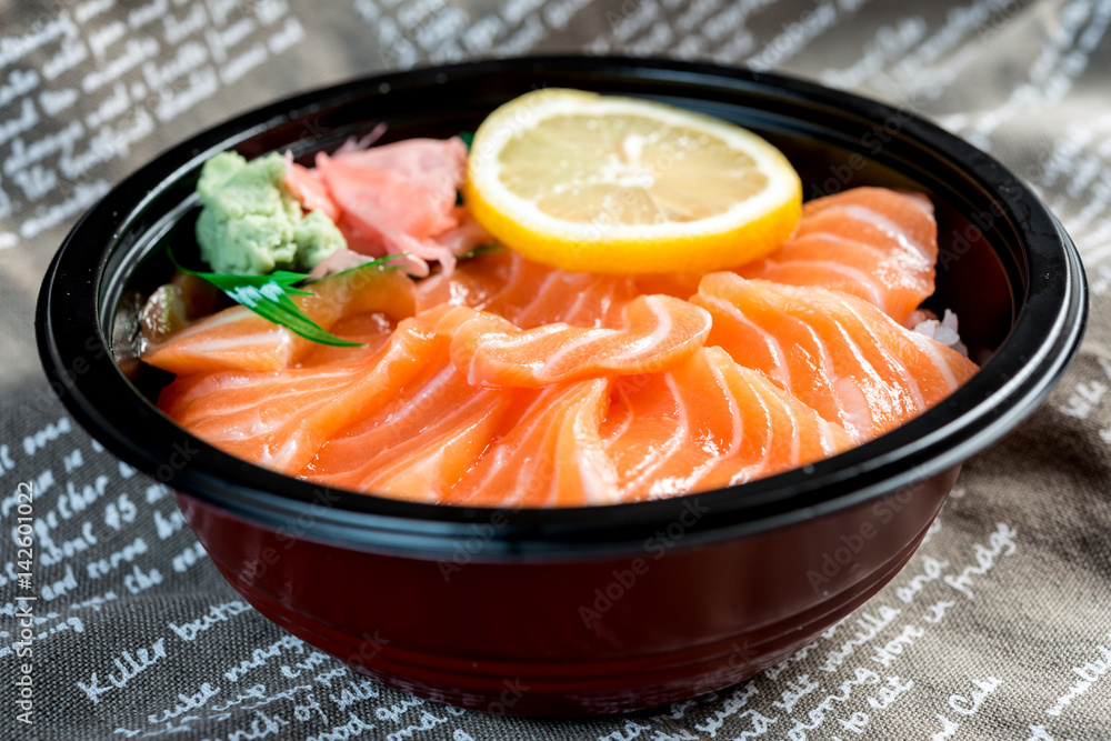japanese food Mix Sashimi Chirashi Rice Bowl japanese food Mix Sashimi Chirashi Rice Bowl