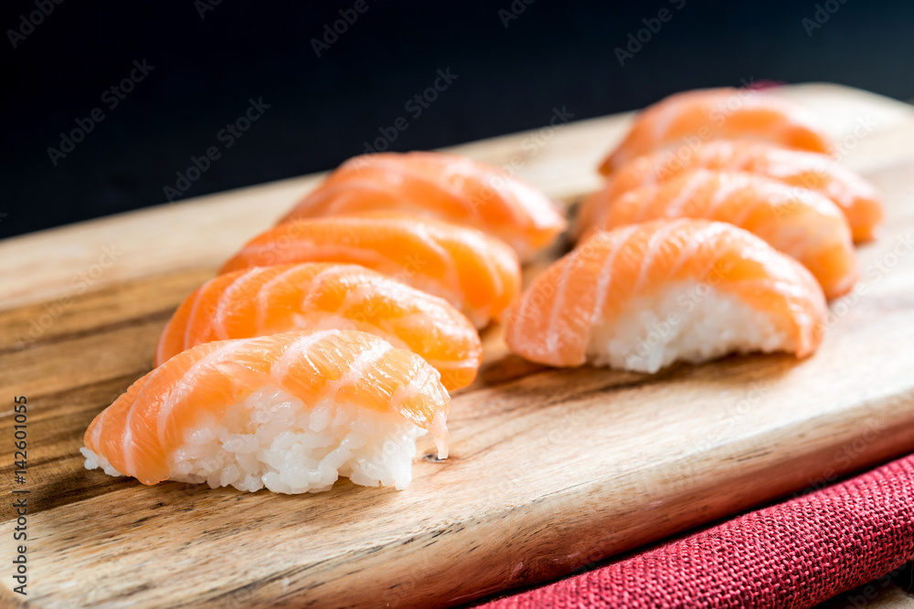 fresh sushi traditional japanese food on the table fresh sushi traditional japanese food on the table