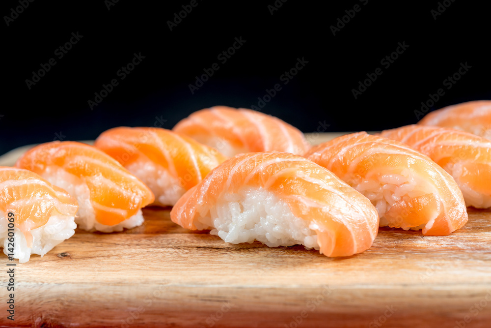 fresh sushi traditional japanese food on the table fresh sushi traditional japanese food on the table