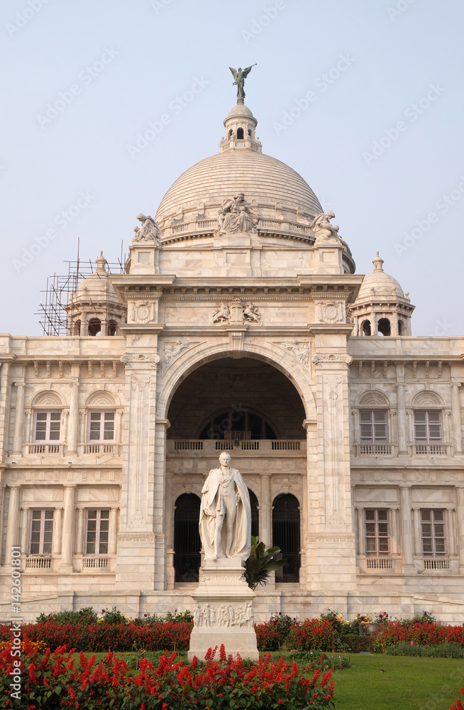 Victoria Memorial building in Kolkata, West Bengal, India 