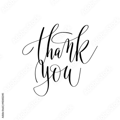 thank you hand lettering inscription positive quote