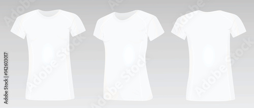 White woman t shirt vector