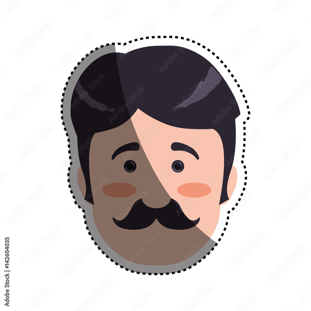 Man face cartoon icon vector illustration graphic design Man face cartoon icon vector illustration graphic design