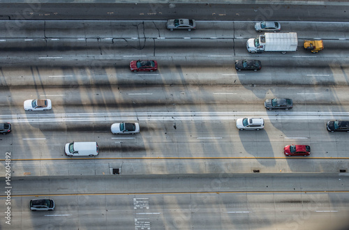 Cars driving on a highway
