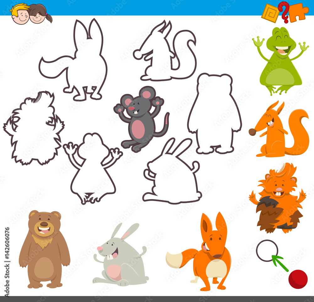 Fototapeta premium educational activity with animal
