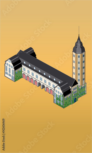 historisches gebäude mit turm