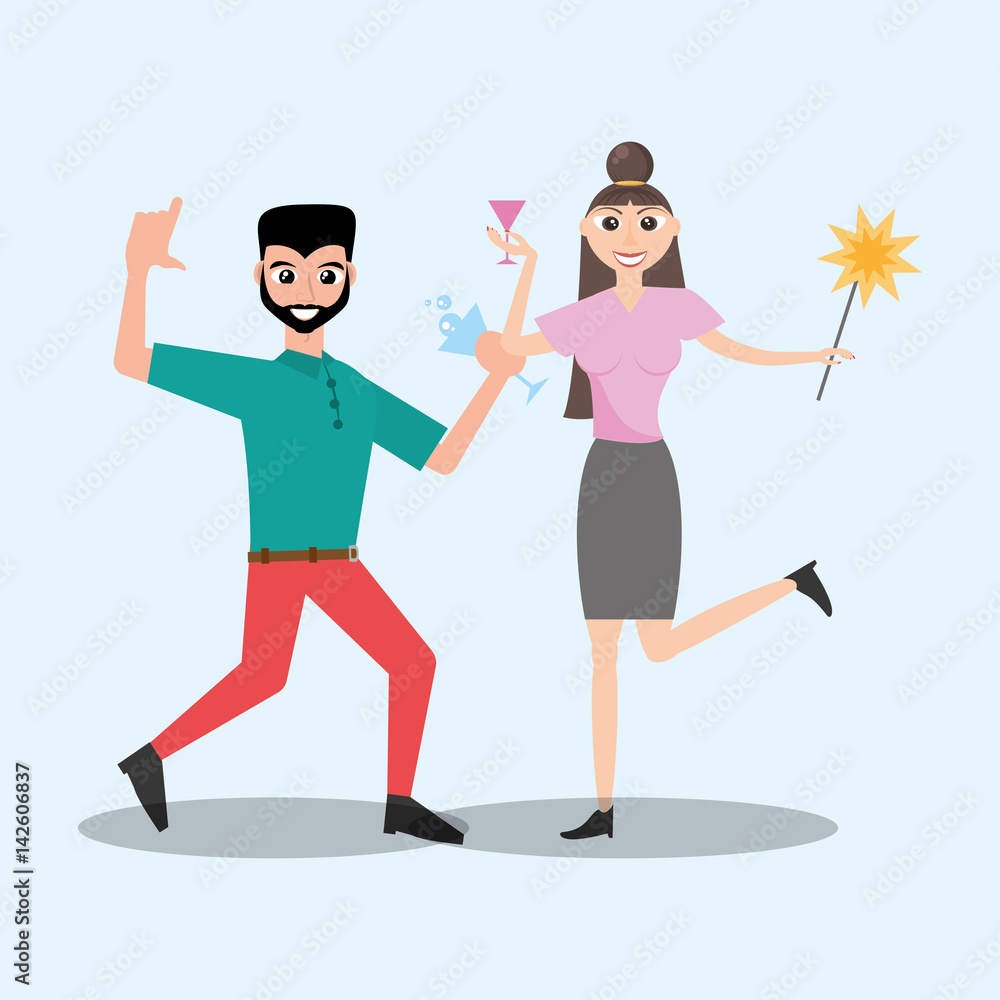 couple dancing together vector illustration eps 10 couple dancing together vector illustration eps 10