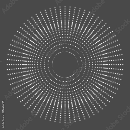 Attractor color gradient gray round