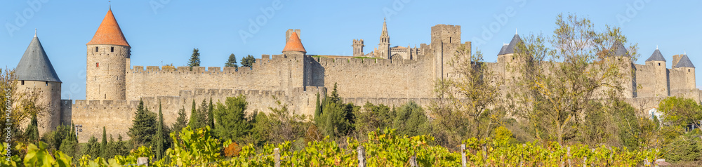 panorama de la Cité médiévale de Carcassonne, Aude, France