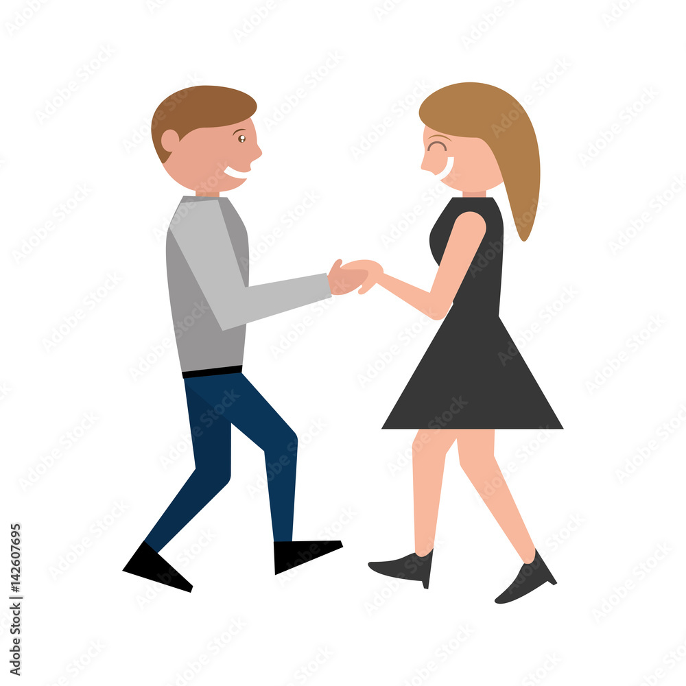 fun couple happy dance vector illustration eps 10 fun couple happy dance vector illustration eps 10