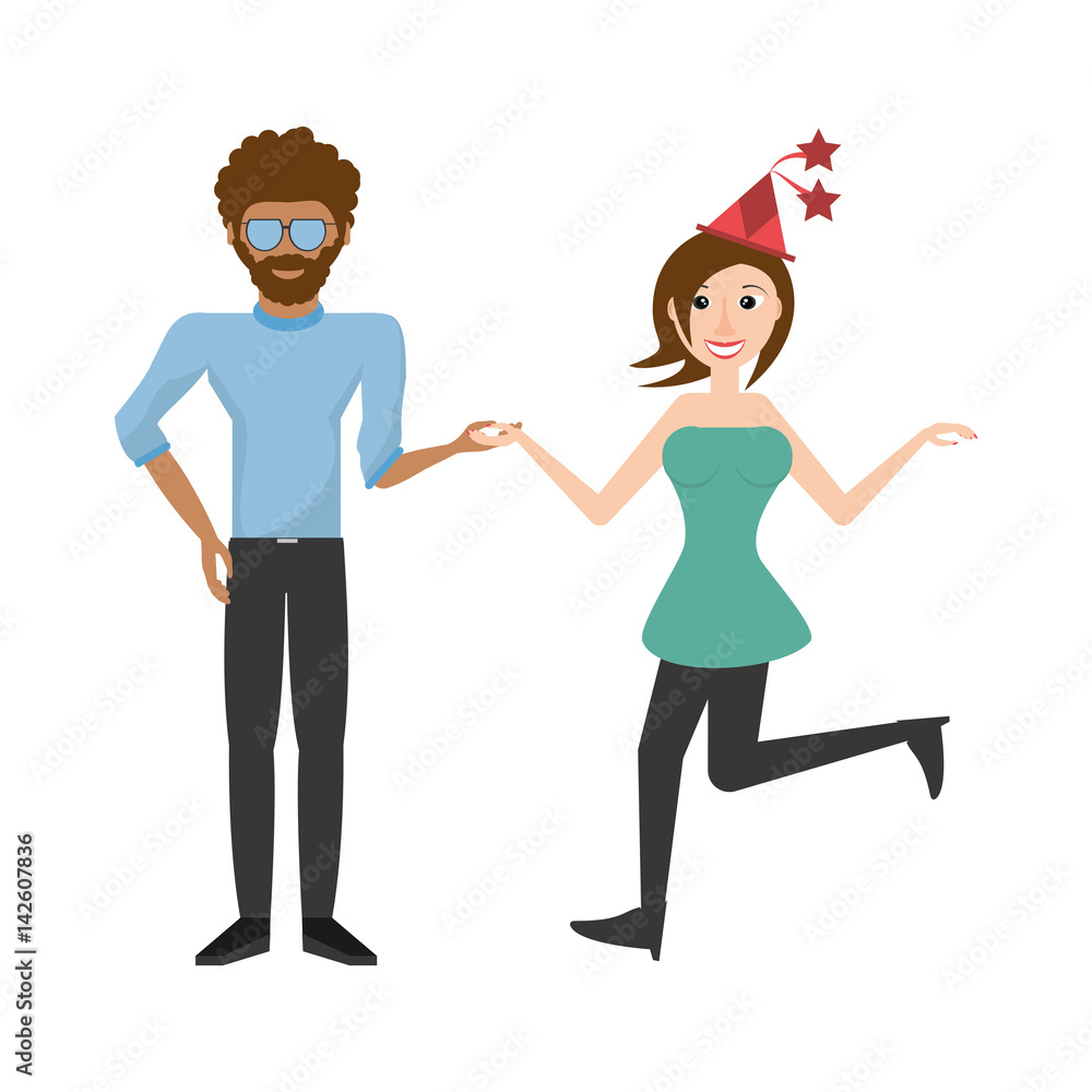 fun couple happy dance vector illustration eps 10 fun couple happy dance vector illustration eps 10