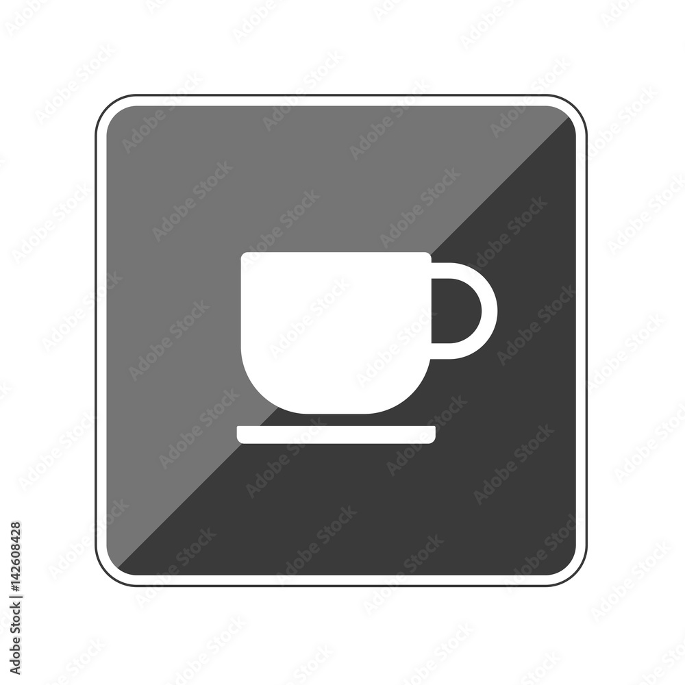 App Button schwarz reflektierend - Kaffeetasse App Button schwarz reflektierend - Kaffeetasse