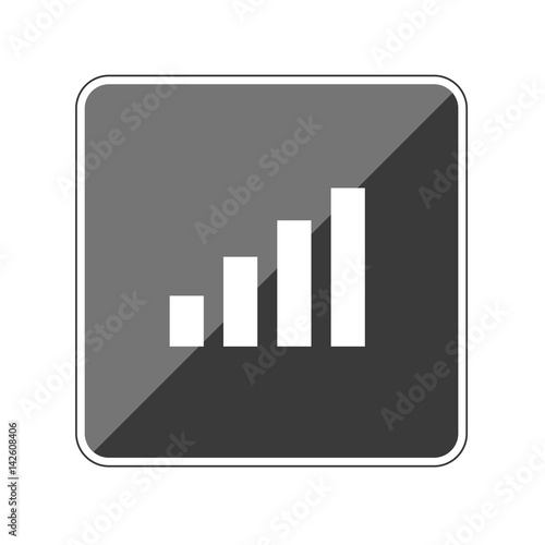 App Button schwarz reflektierend - Diagrammbalken