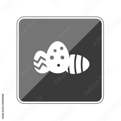 App Button schwarz reflektierend - Ostereier
