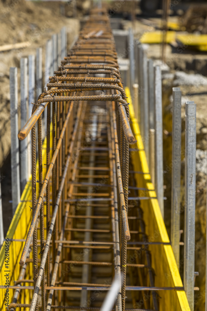 construction site with armature