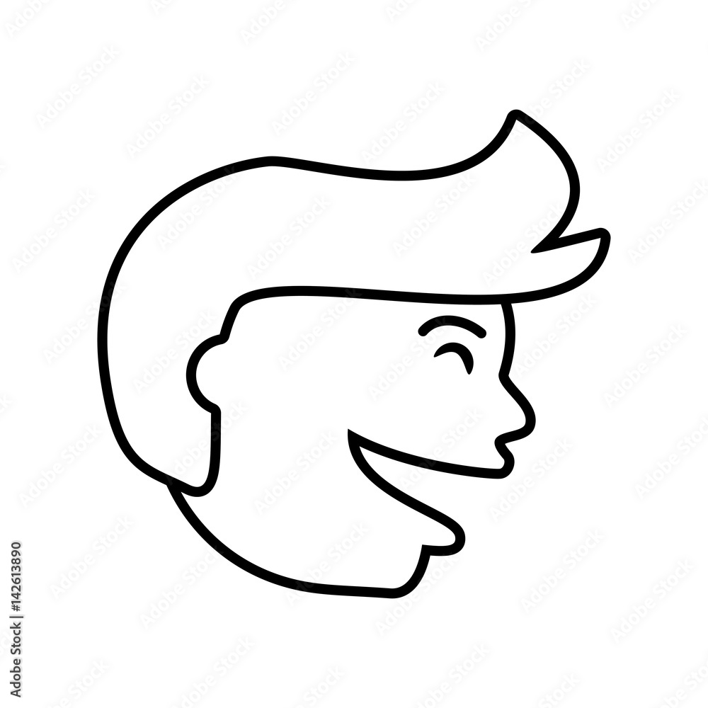 face guy happy outline vector illustration eps 10 face guy happy outline vector illustration eps 10
