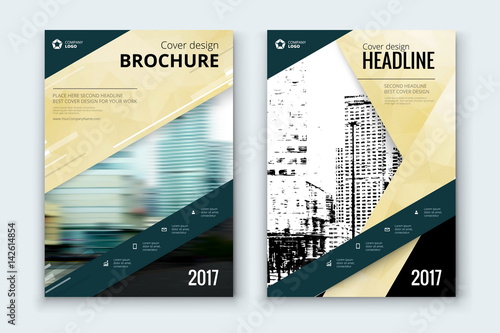 Corporate business annual report cover, brochure or flyer design