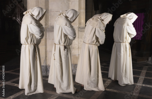 Four monks in a row