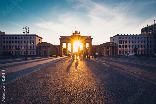 Photography Brandenburg Gate in sunset light