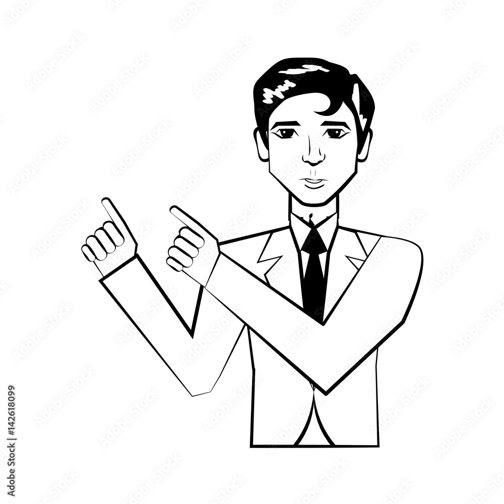 man character posture line vector illustration eps 10