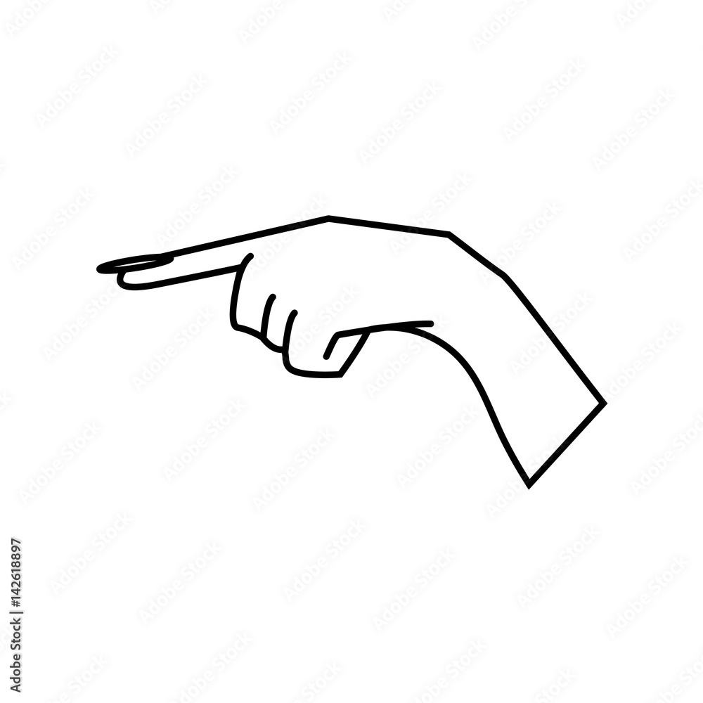 hand woman finger point line vector illustration eps 10 hand woman finger point line vector illustration eps 10