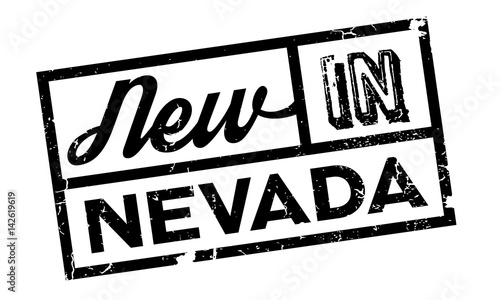 New In Nevada rubber stamp. Grunge design with dust scratches. Effects can be easily removed for a clean, crisp look. Color is easily changed.