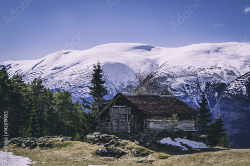 Domek w górach, Norwegia, Voss photo