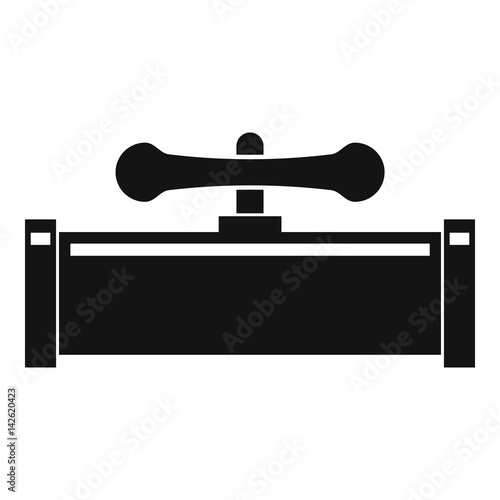 Plumbing valve icon, simple style