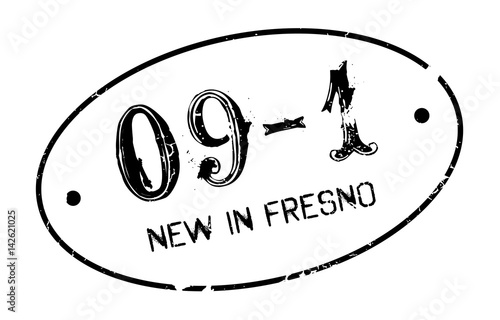 New In Fresno rubber stamp. Grunge design with dust scratches. Effects can be easily removed for a clean, crisp look. Color is easily changed.